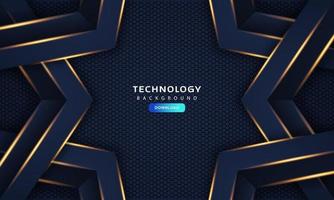 abstract dark blue frame luxury design concept innovation background vector