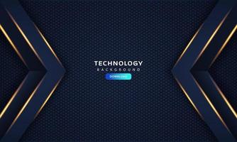 abstract dark blue frame luxury design concept innovation background vector