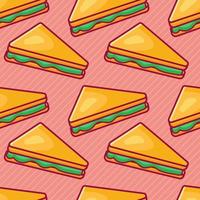 sandwich seamless pattern illustration vector