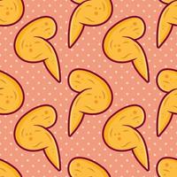 chicken wing seamless pattern illustration vector