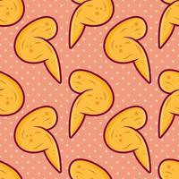 chicken wing seamless pattern illustration vector