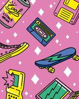 eighties pattern design vector