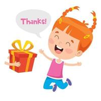 Thank You Illustration With Cartoon Characters vector