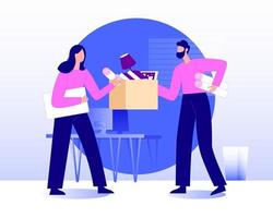 People moving to new office illustration concept vector