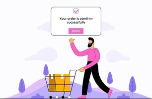 Order confirm concept illustration vector