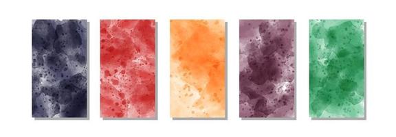 set of bright colorful watercolor background for poster, brochure or flyer poster vector