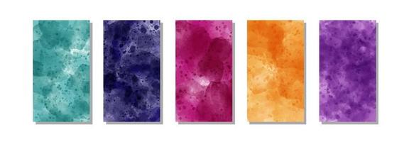 set of bright colorful watercolor background for poster, brochure or flyer poster vector