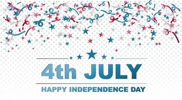 4th July or Independence Day banner design of vector