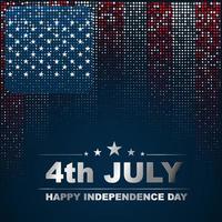 4th July or Independence Day banner design of vector