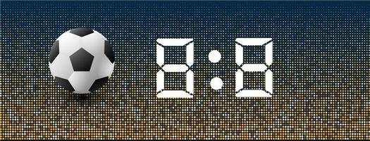 Pantalla deportiva digital para fútbol de asociación y otros juegos. vector