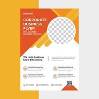 Corporate Business Flyer poster pamphlet flyer design layout one color design, vector template in A4 size