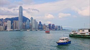 Hong Kong city skyline timelapse video