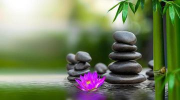 Spa massage, natural alternative treatment  Hot stone massage