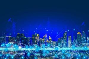 Intelligent city networks and communication in the age of AI wireless communication on the world photo