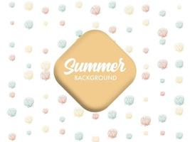 Summer theme Background design with shell illustrations vector