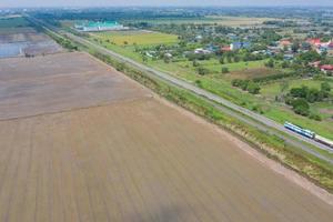 campo de arroz con paisaje verde patrón naturaleza antecedentes
