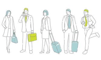 Business People In Action. Easy To Use Simple, Flat Vector Illustration Set Isolated On A White Background.