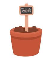 pot of tomato vector