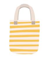 yellow beach bag vector