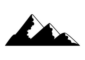 mountain silhouette icon vector