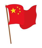 diseño de la bandera china vector