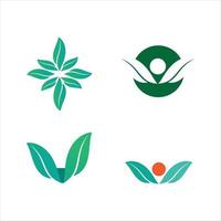 nature Logos of green Tree leaf ecology vector