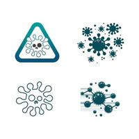 virus corona virus vector and mask design logo viral