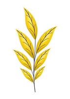 cute yellow leaves vector