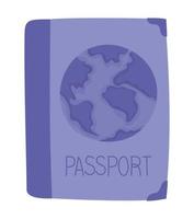 purple passport icon vector