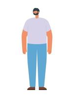 hombre con camisa vector