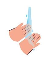 wash hands icon vector