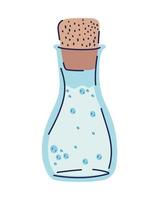 blue bottle with one potion on a white background vector