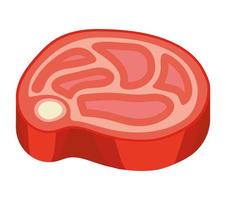 red steak icon vector