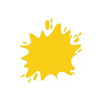 yellow paint stain vector