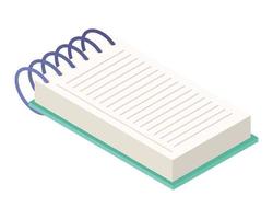 ringed notebook icon vector