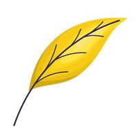 yellow leaf icon vector