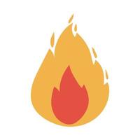 red flame isolated vector
