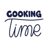 cooking time lettering vector