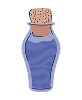 purple bottle with one potion on a white background vector