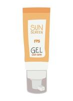 sunscreen fps gel wit only skin lettering vector