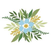 sunflower with a blue color over a white background vector