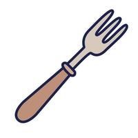 brown kitchen fork vector