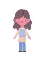 little girl icon vector