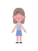 little girl illustration vector