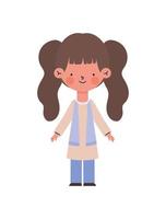 happy girl icon vector