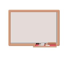 blackboard and markers vector