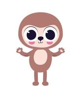 cute sloth on a white background vector