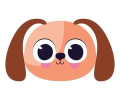 cute doggy in a white background vector