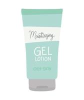 moisturizing gel lotion with only skin lettering vector