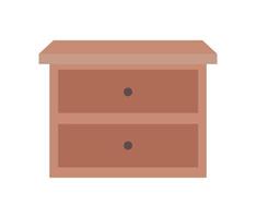 furniture with two drawers over a white background vector